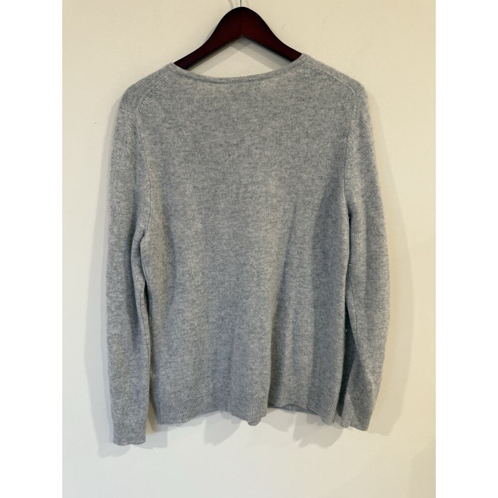 Charter Club Women’s Cashmere Luxury Gray Crew Neck Sweater XL Classic Minimal - Picture 2 of 8
